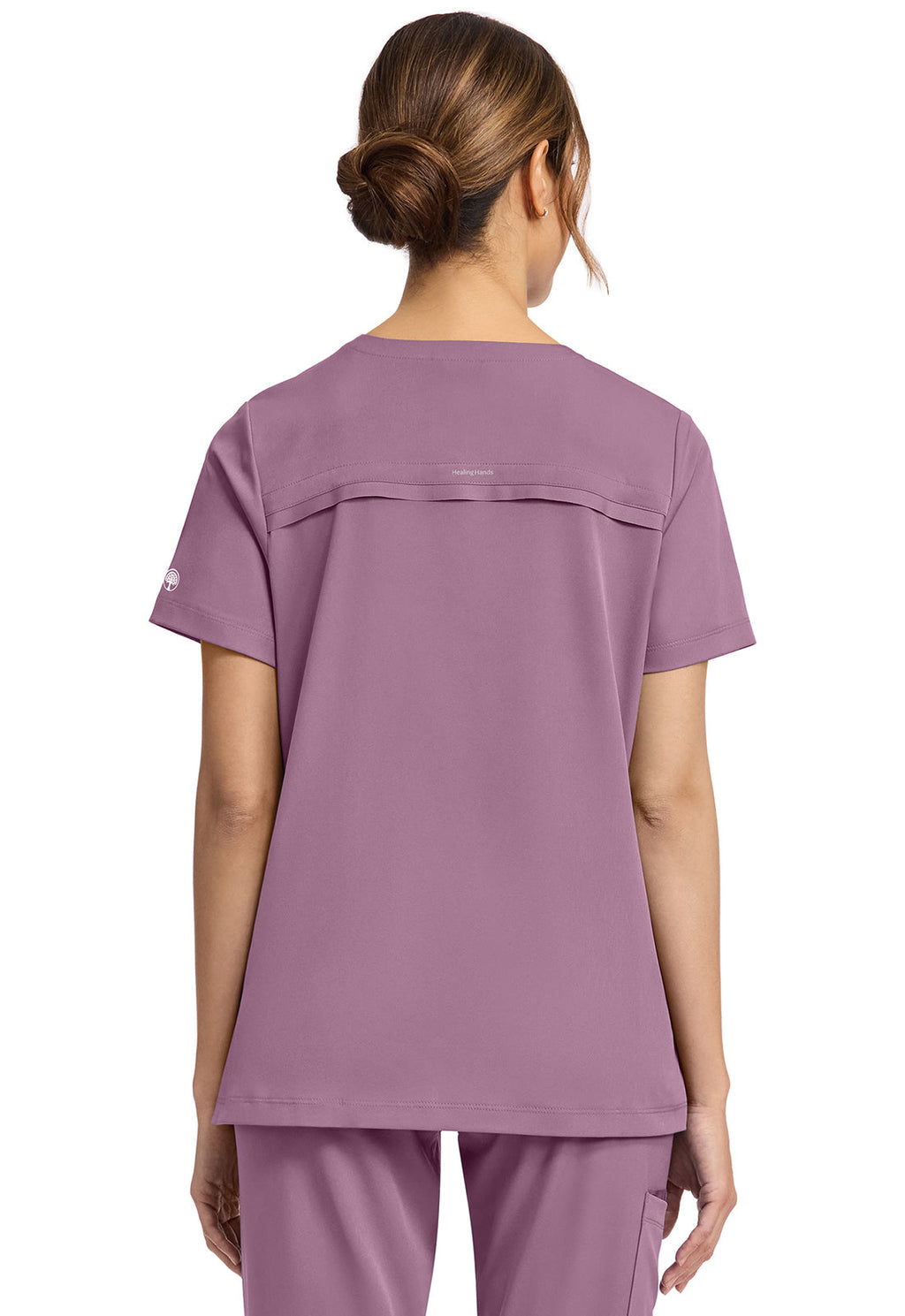 HH Works HH653 Women's 3-Pocket V-Neck Top Meta Mauve