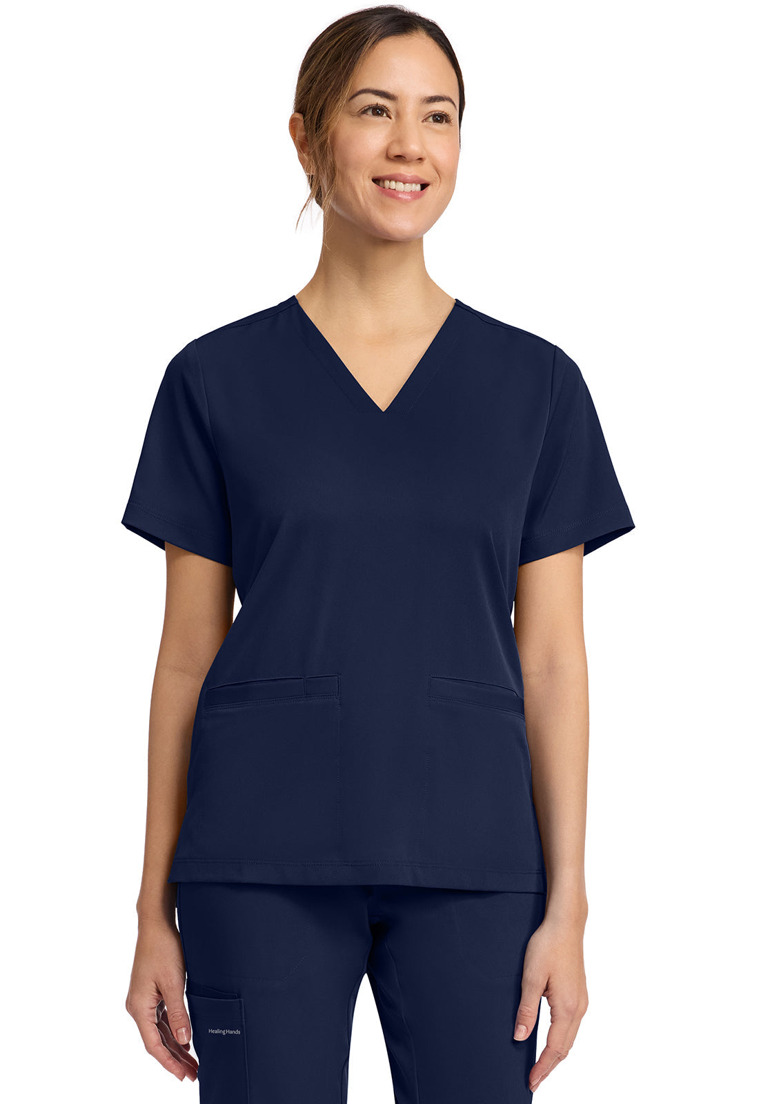 HH Works HH653 Women's 3-Pocket V-Neck Top Navy