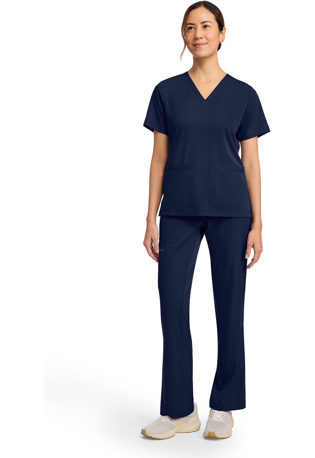 HH Works HH653 Women's 3-Pocket V-Neck Top Navy