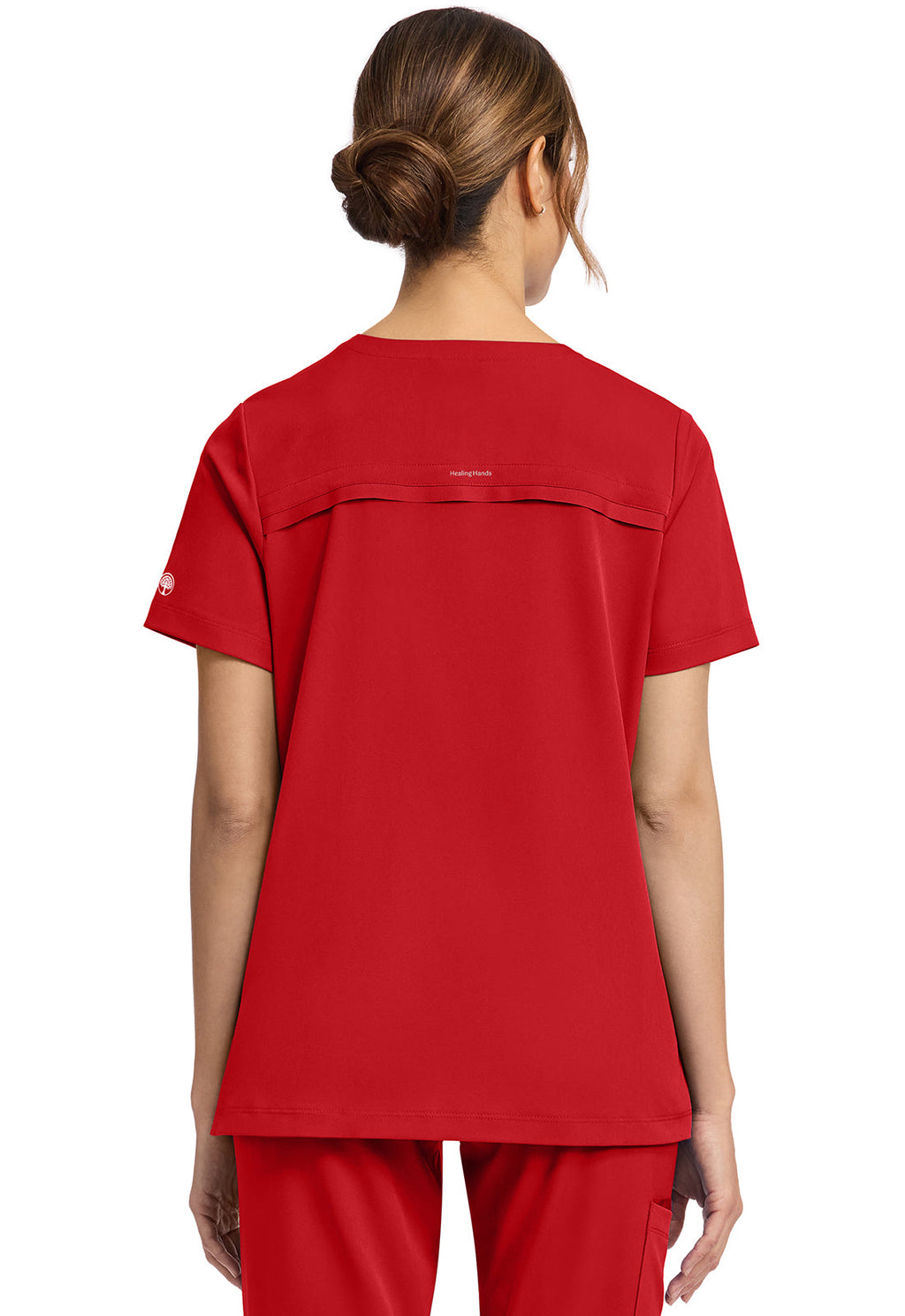HH Works HH653 Women's 3-Pocket V-Neck Top Red