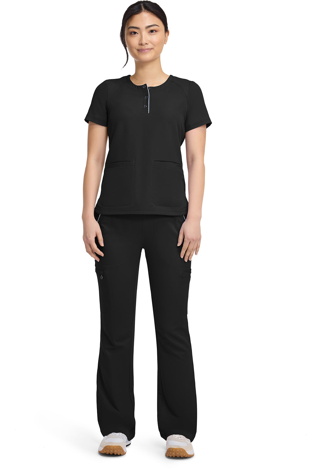 HH 360 HH702 Women's Crew Neck Scrub Top Black