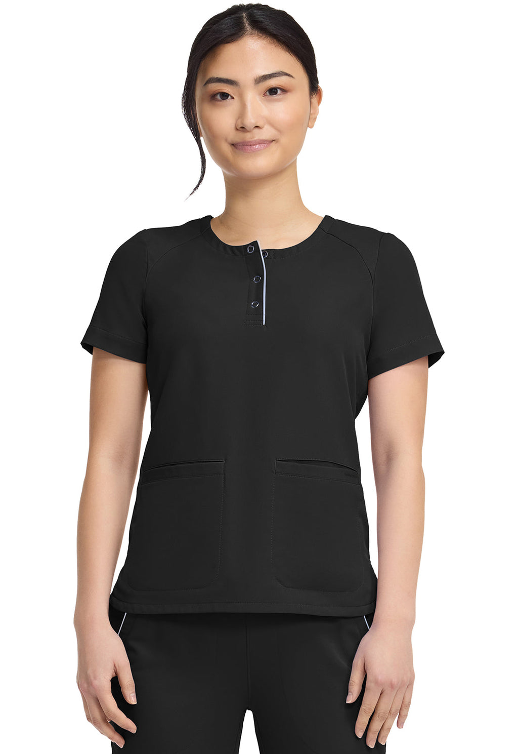 HH 360 HH702 Women's Crew Neck Scrub Top Black