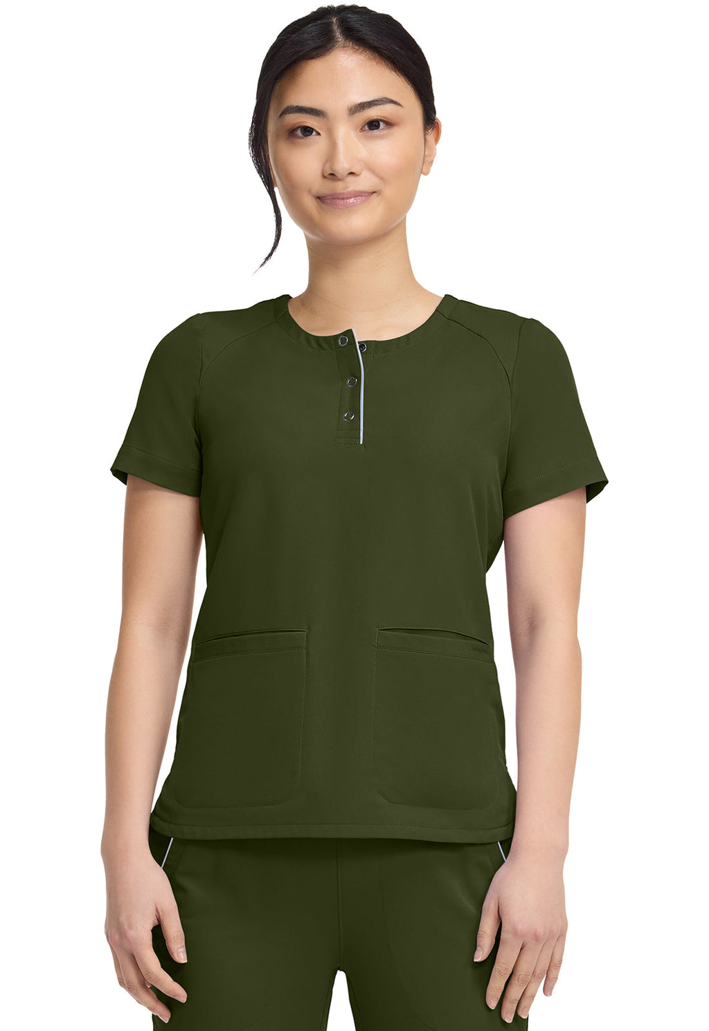 HH 360 HH702 Women's Crew Neck Scrub Top Dark Pine