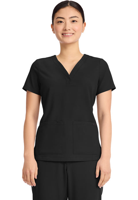 HH Quest HH751 Women's 3-Pocket Y-Neck Top Black
