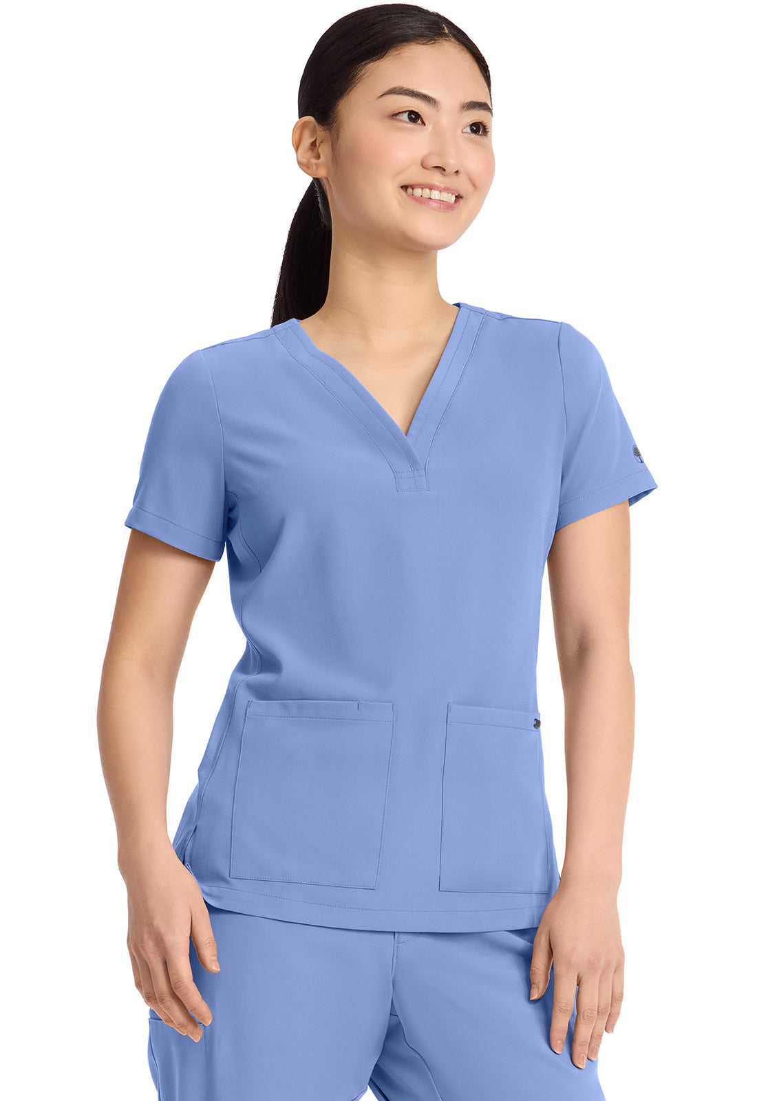 HH Quest HH751 Women's 3-Pocket Y-Neck Top Ceil