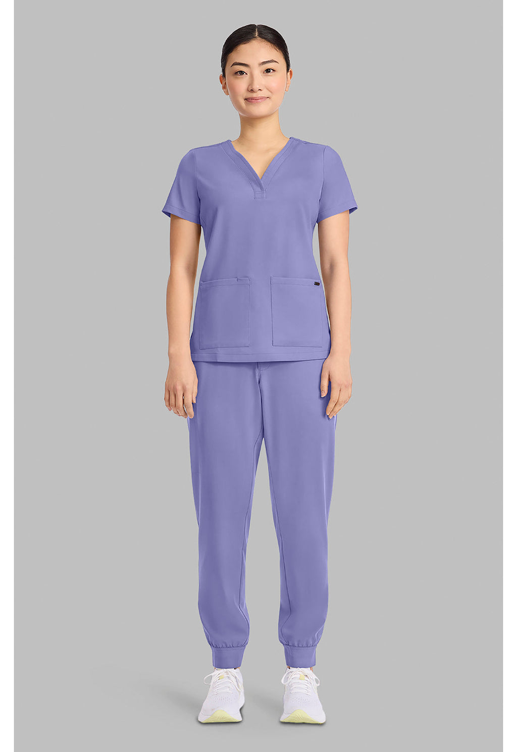 Quest HH751 Women's 3-Pocket Y-Neck Scrub Top Persian Violet