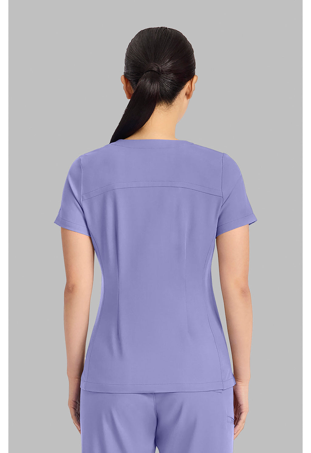 Quest HH751 Women's 3-Pocket Y-Neck Scrub Top Persian Violet