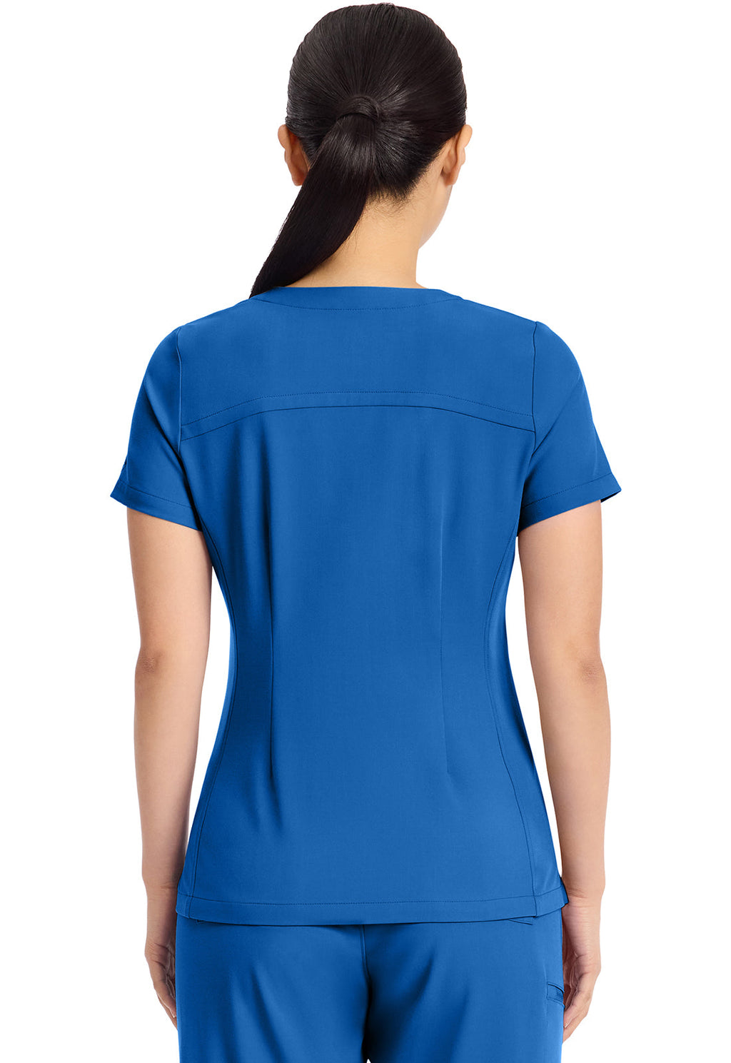 Quest HH751 Women's 3-Pocket Y-Neck Scrub Top Royal
