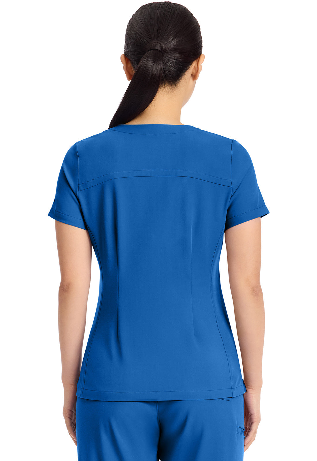 Quest HH751 Women's 3-Pocket Y-Neck Scrub Top Royal