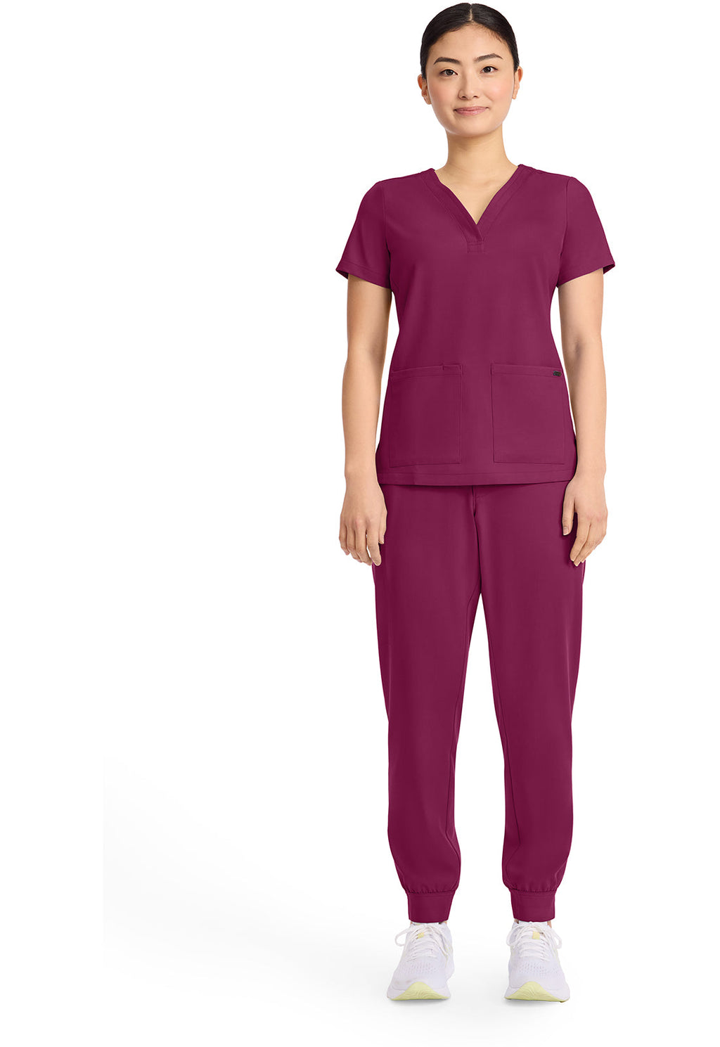 HH Quest HH751 Women's 3-Pocket Y-Neck Top Wine