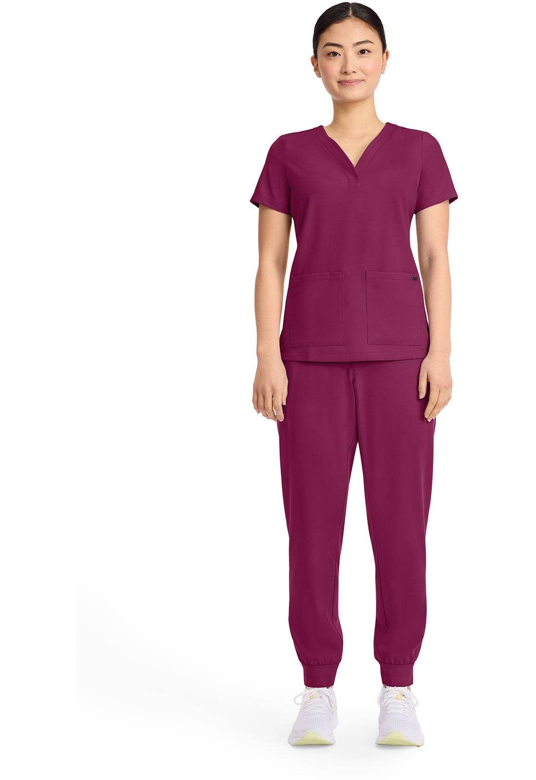 HH Quest HH751 Women's 3-Pocket Y-Neck Top Wine