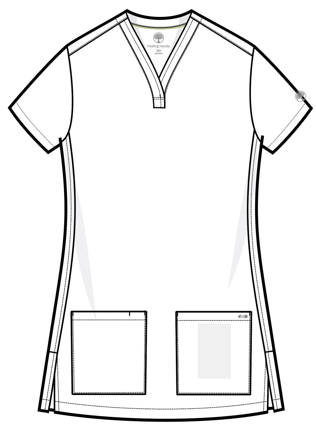 Quest HH751 Women's 3-Pocket Y-Neck Top Elderberry