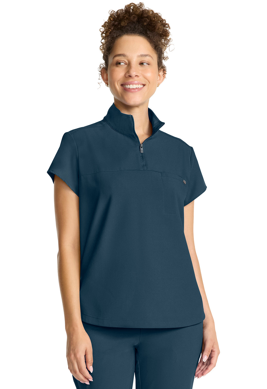 HH Quest HH752 Women's Partial Zip Stand Collar Top Caribbean Image