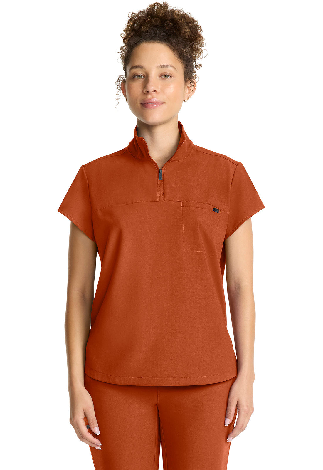 HH Quest HH752 Women's Partial Zip Stand Collar Top Warm Sunrise