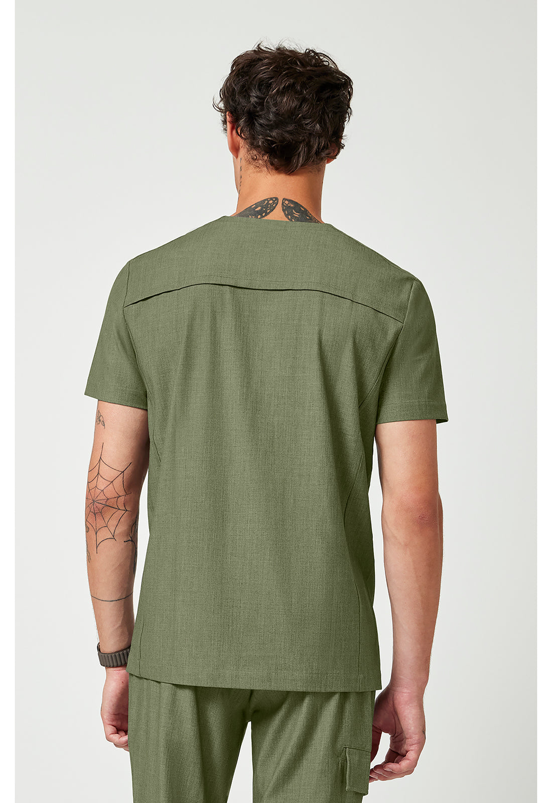 Quest HH753 Men's V-Neck Scrub Top Olive