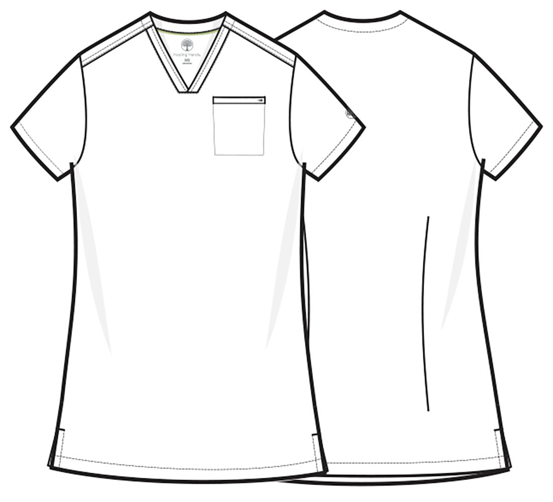 Quest HH755 Women's Tuck-in V-Neck Scrub Top Hunter
