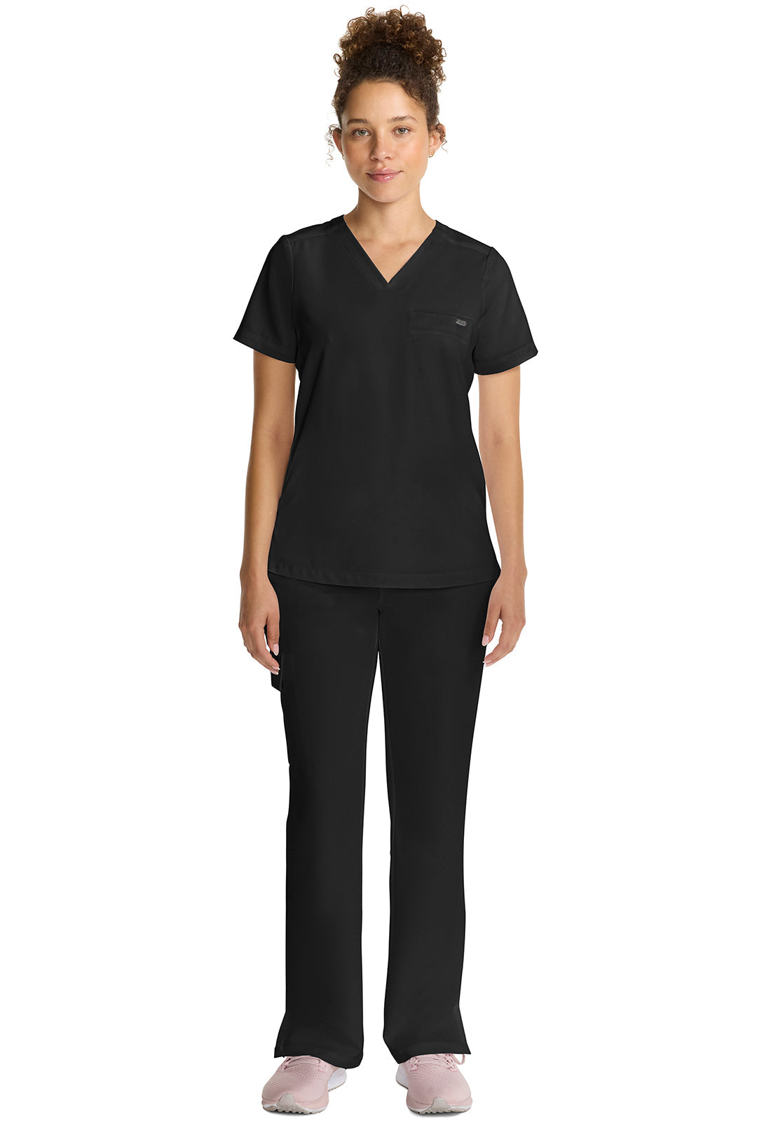 Quest HH755 Women's Tuck-in V-Neck Scrub Top Black