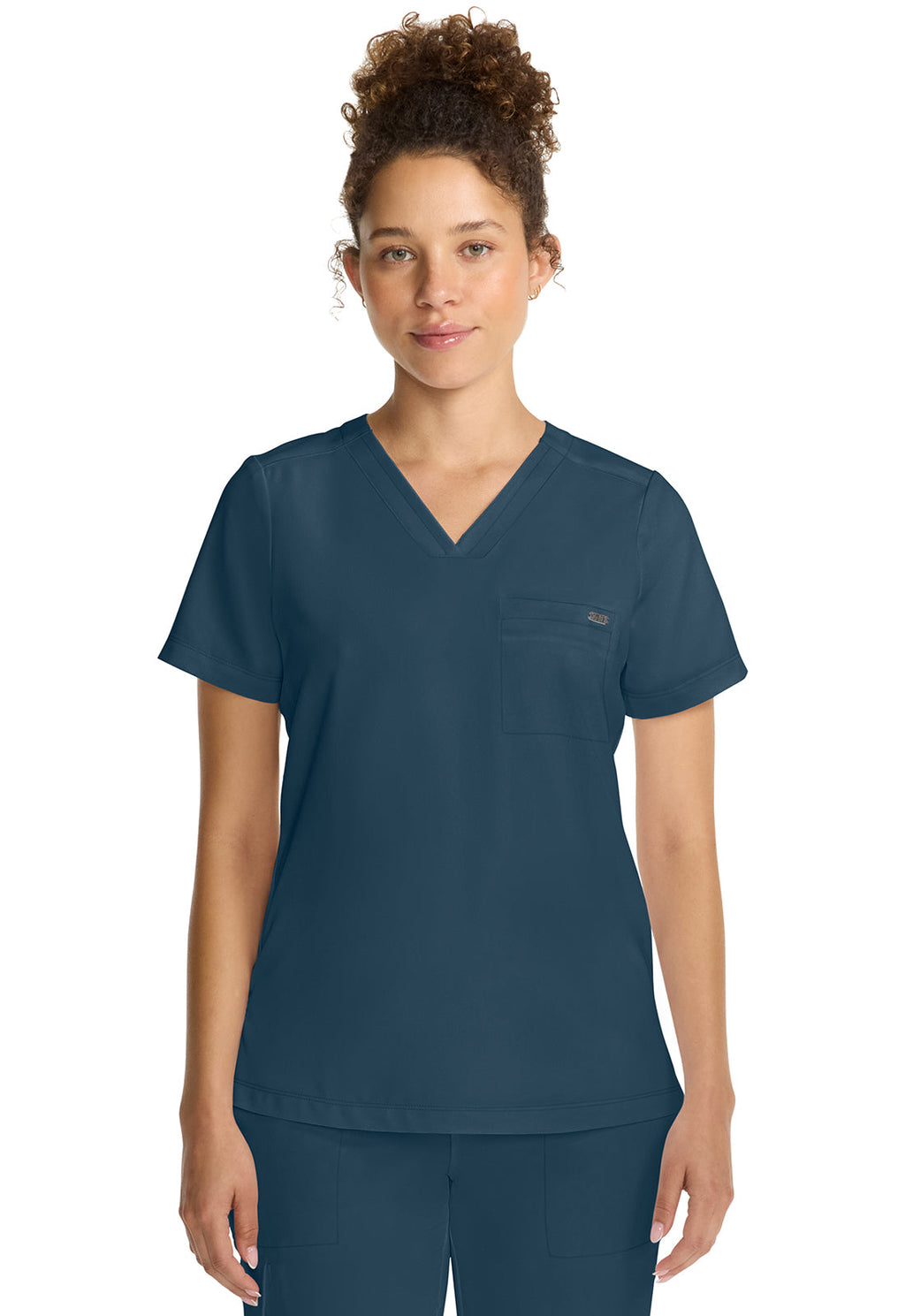 Quest HH755 Women's Tuck-in V-Neck Scrub Top Caribbean