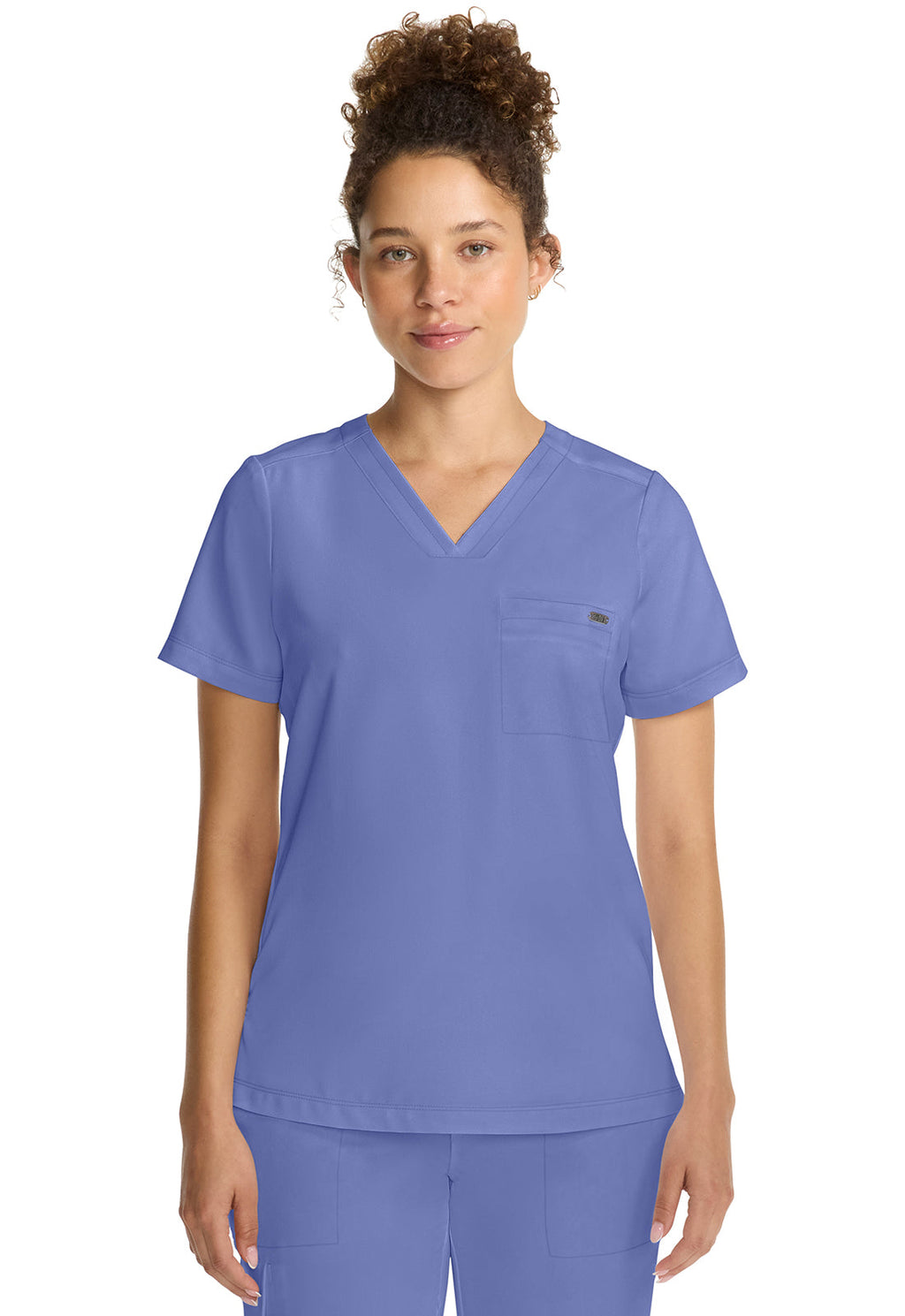Quest HH755 Women's Tuck-in V-Neck Scrub Top Ceil
