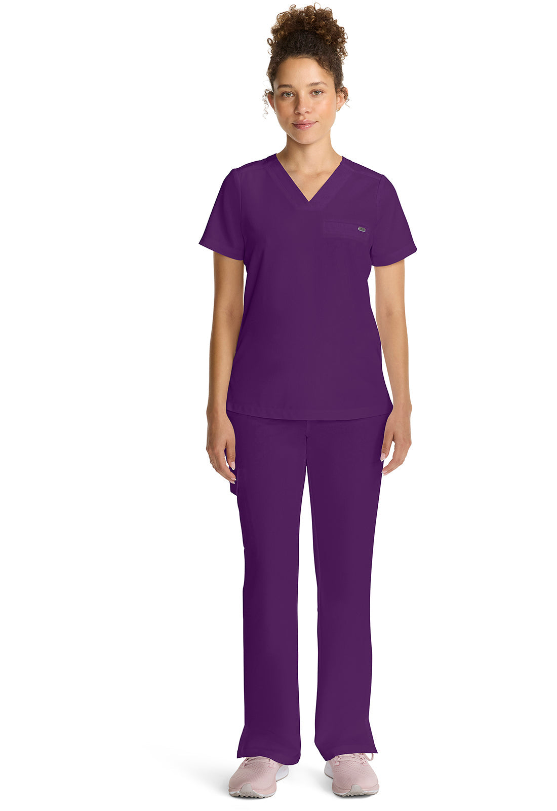 HH Quest HH755 Women's Tuck-in V-Neck Top Eggplant