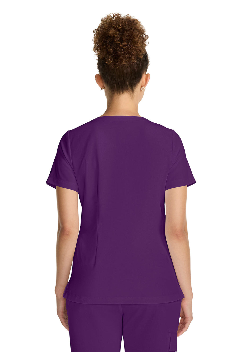 HH Quest HH755 Women's Tuck-in V-Neck Top Eggplant