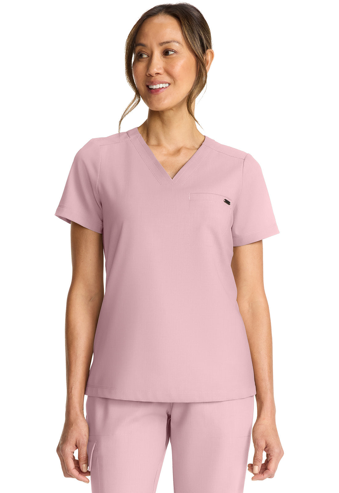 HH Quest HH755 Women's Tuck-in V-Neck Top Pink Pearl Image