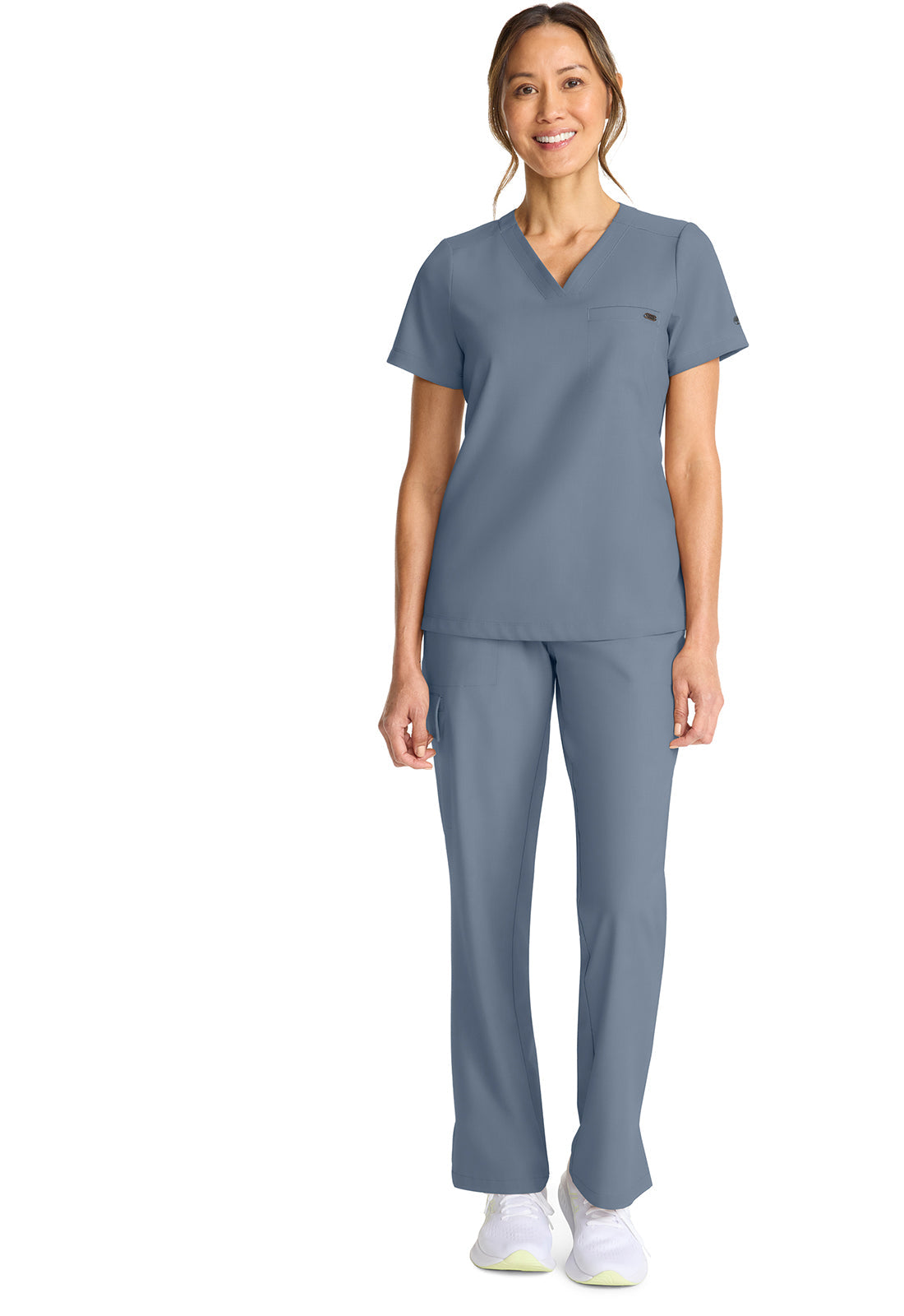 Quest HH755 Women's Tuck-in V-Neck Scrub Top Twilight Blue