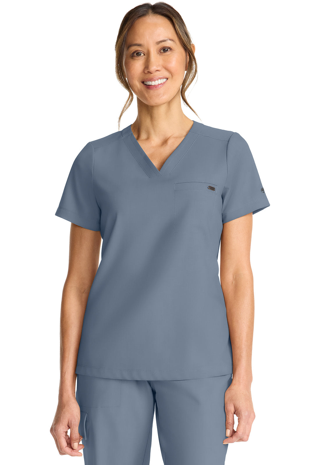 Quest HH755 Women's Tuck-in V-Neck Scrub Top Twilight Blue