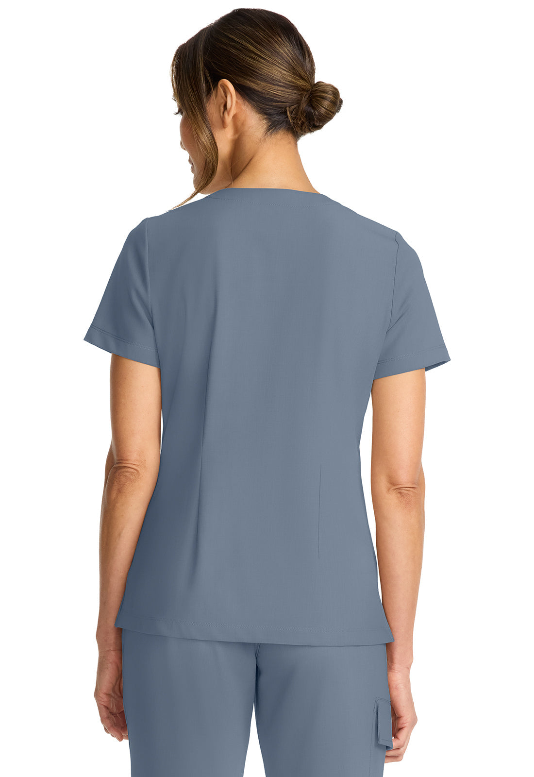 Quest HH755 Women's Tuck-in V-Neck Scrub Top Twilight Blue