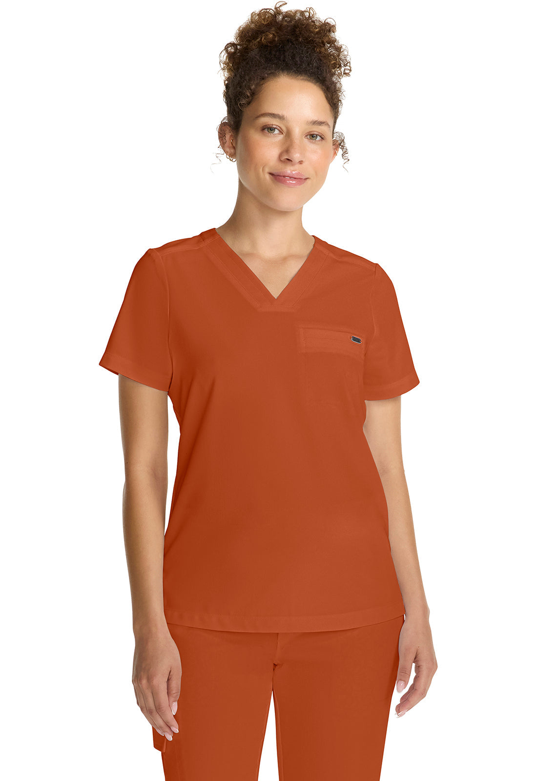 Quest HH755 Women's Tuck-in V-Neck Scrub Top Warm Sunrise