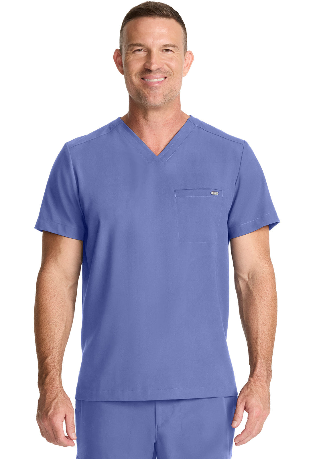 Quest HH758 Men's 1-Pocket V-Neck Scrub Top Ceil