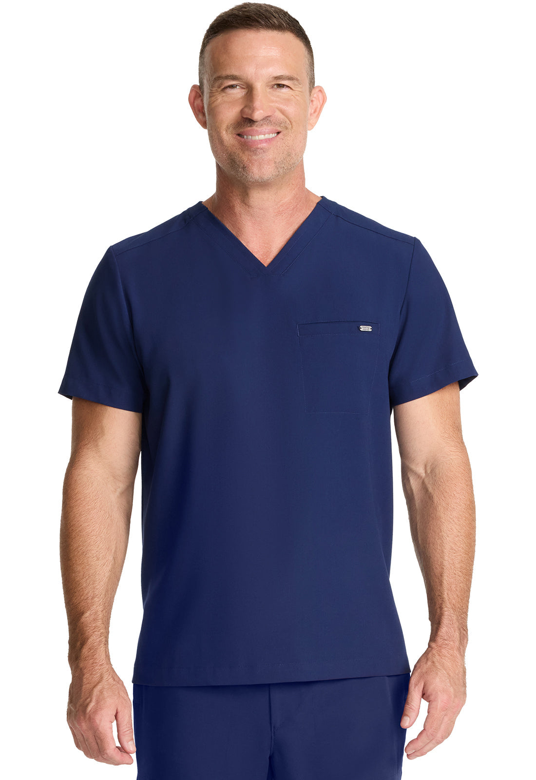 Quest HH758 Men's 1-Pocket V-Neck Scrub Top Navy