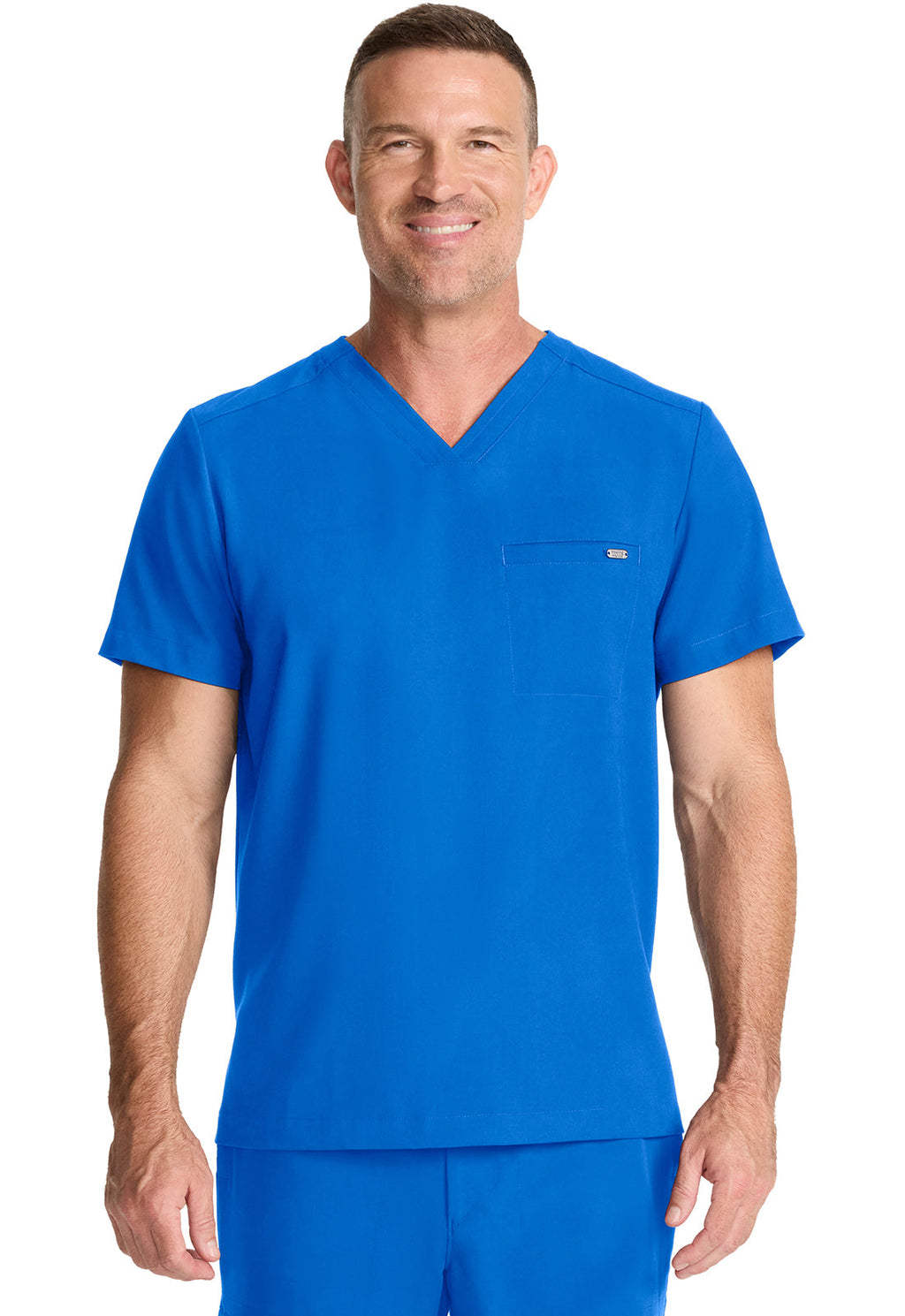 Quest HH758 Men's 1-Pocket V-Neck Scrub Top Royal