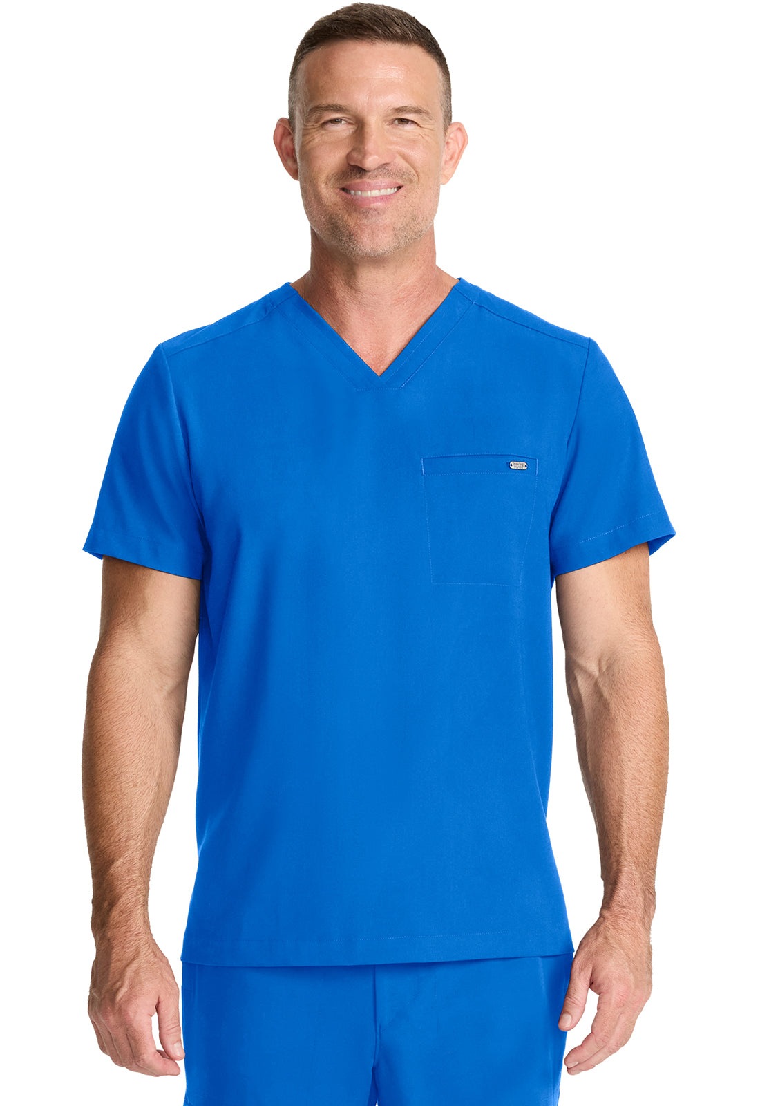 Quest HH758 Men's 1-Pocket V-Neck Scrub Top Royal