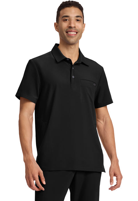 HH Quest HH759 Men's 3-Pocket Polo Collar Top Black