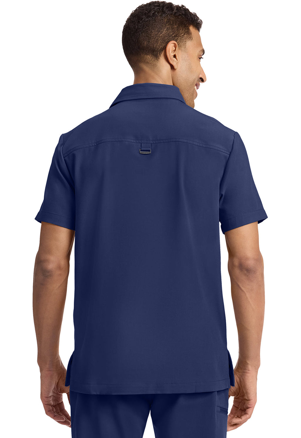 Quest HH759 Men's 3-Pocket Polo Collar Scrub Top Navy