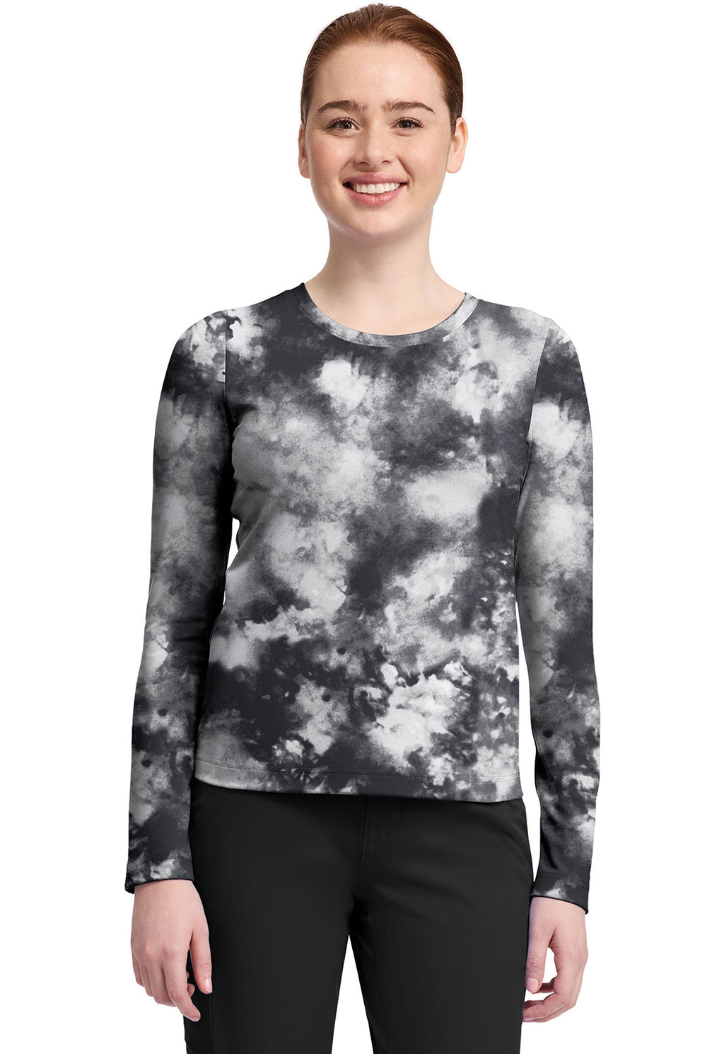 HH Knits HH816 Melissa Tee Tie Dye Black