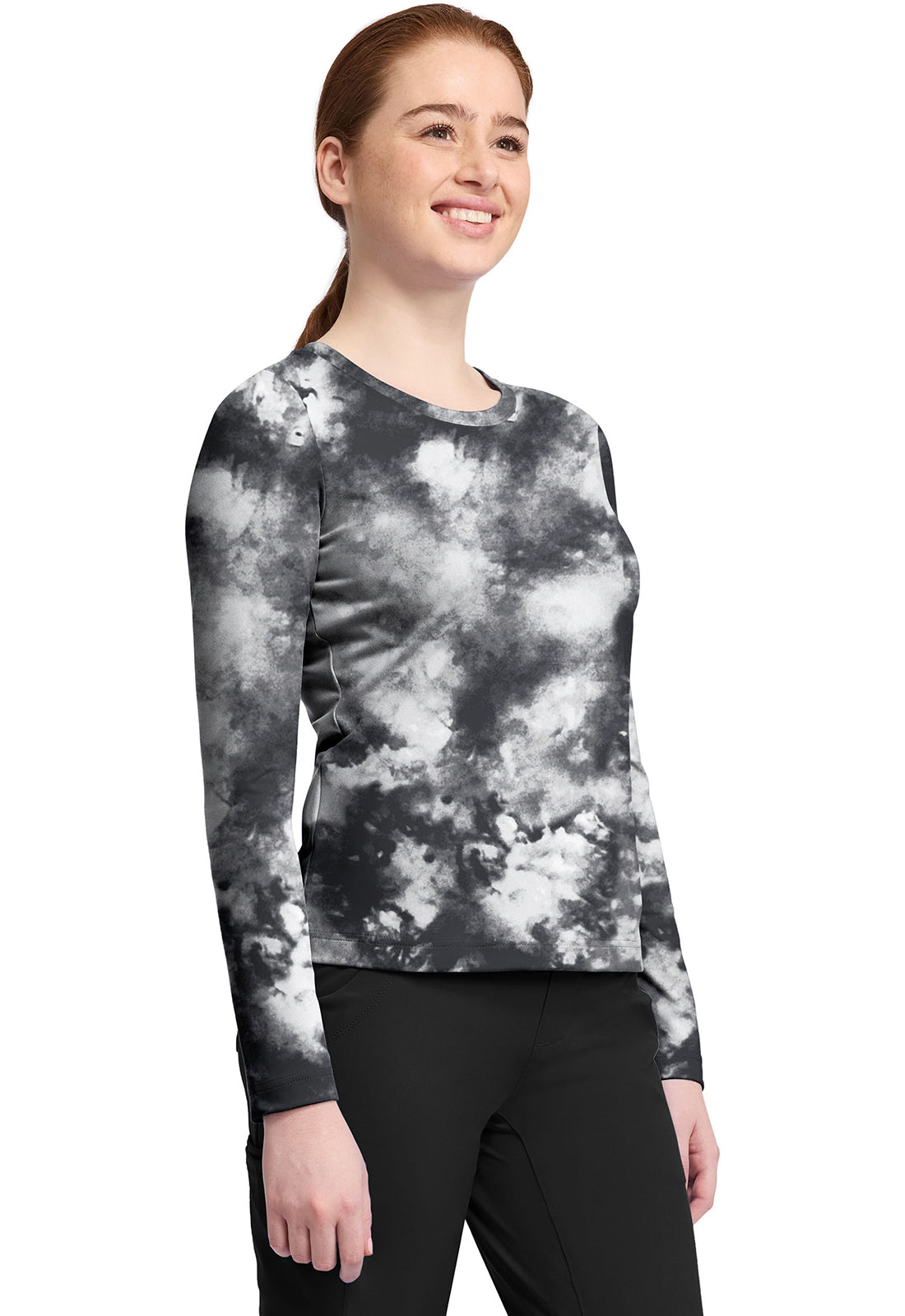 HH Knits HH816 Melissa Tee Tie Dye Black