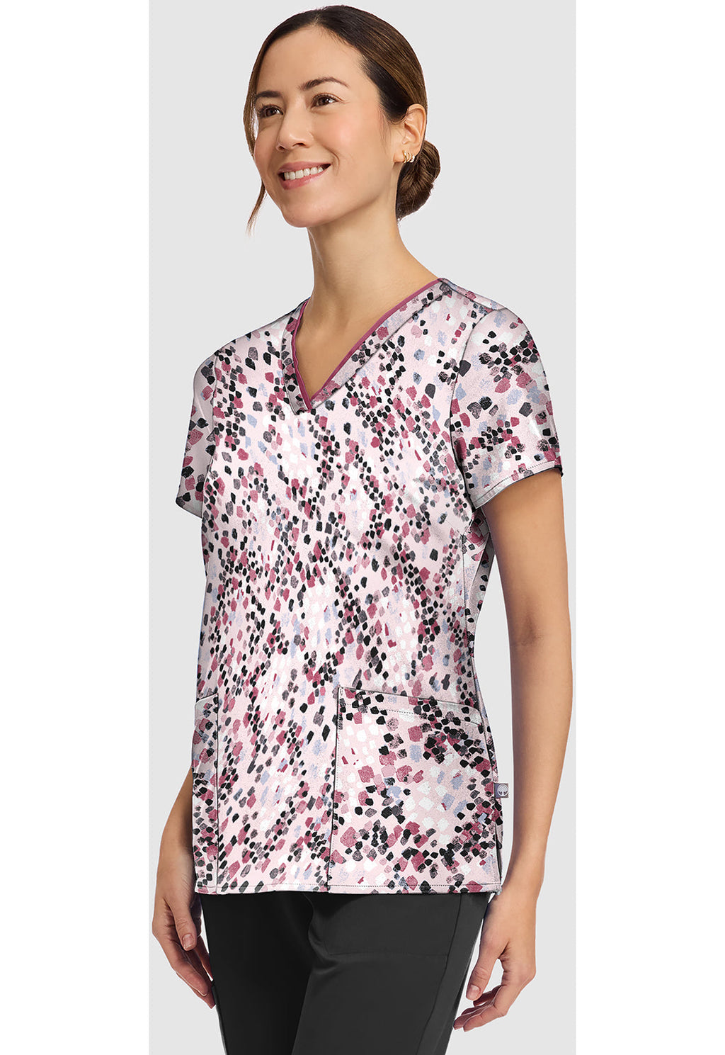 Prints HH910 Women's Amanda Scrub Top Abstract Python