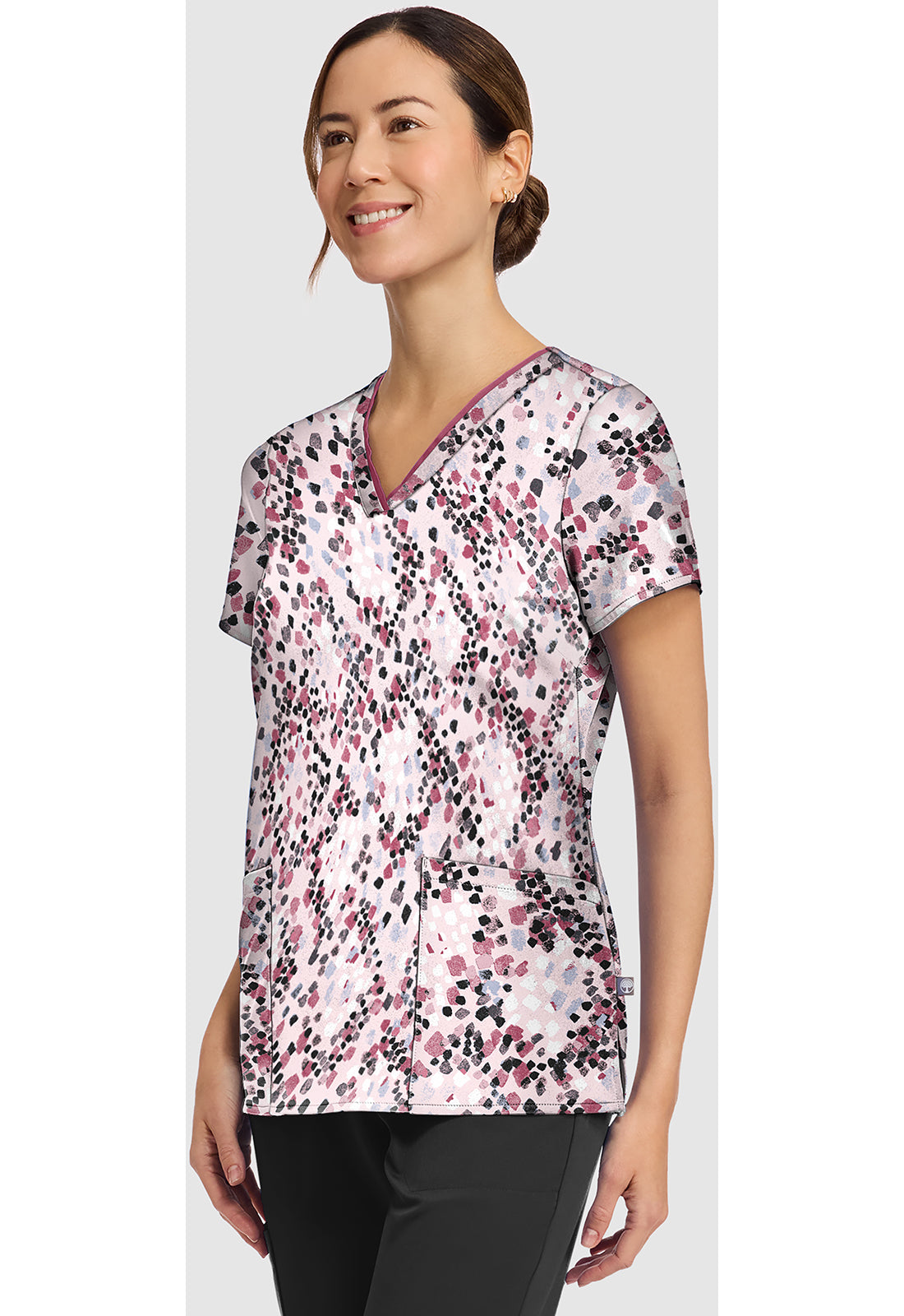 Prints HH910 Women's Amanda Scrub Top Abstract Python