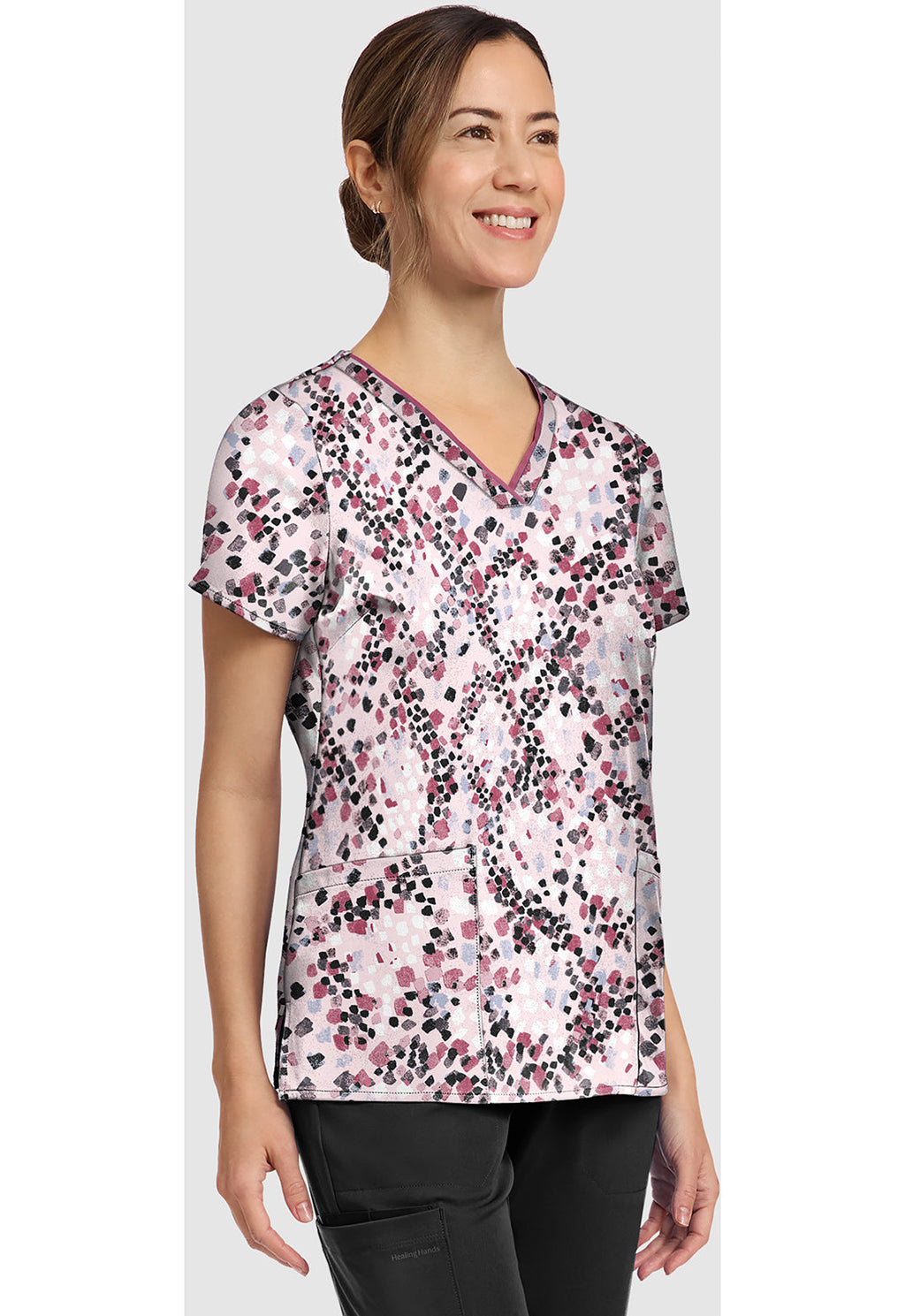 Prints HH910 Women's Amanda Scrub Top Abstract Python