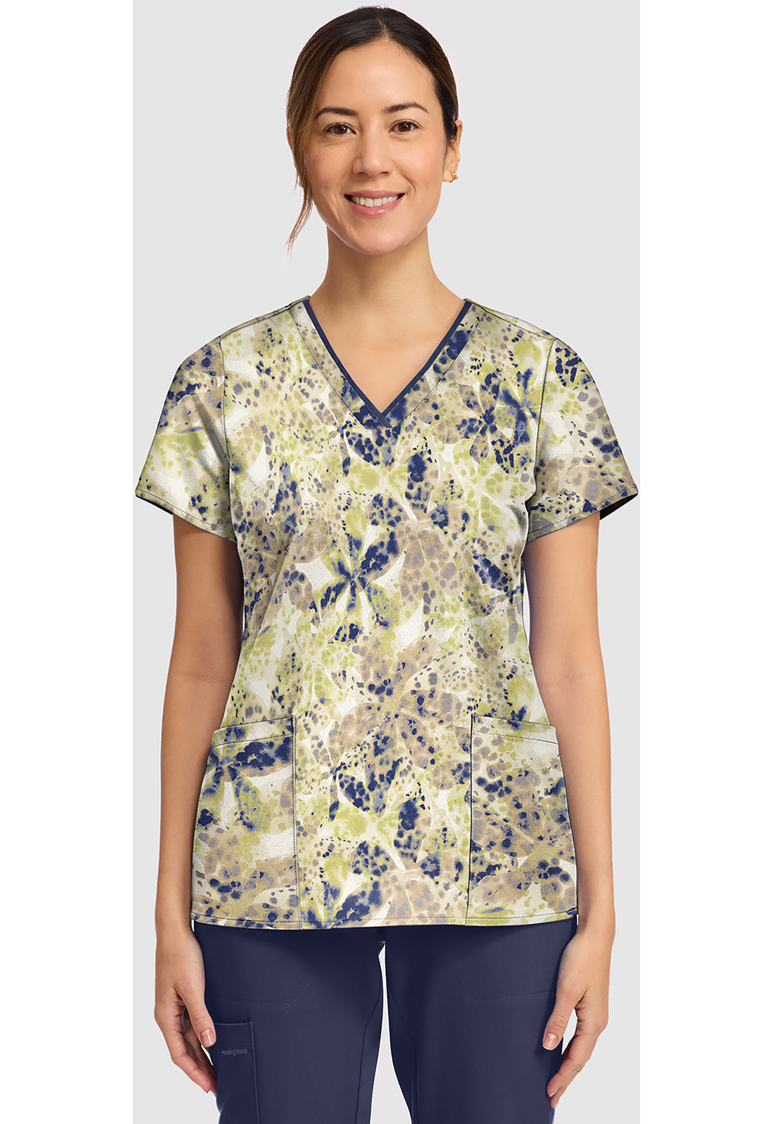 Prints HH910 Women's Amanda Scrub Top Orchid Rain