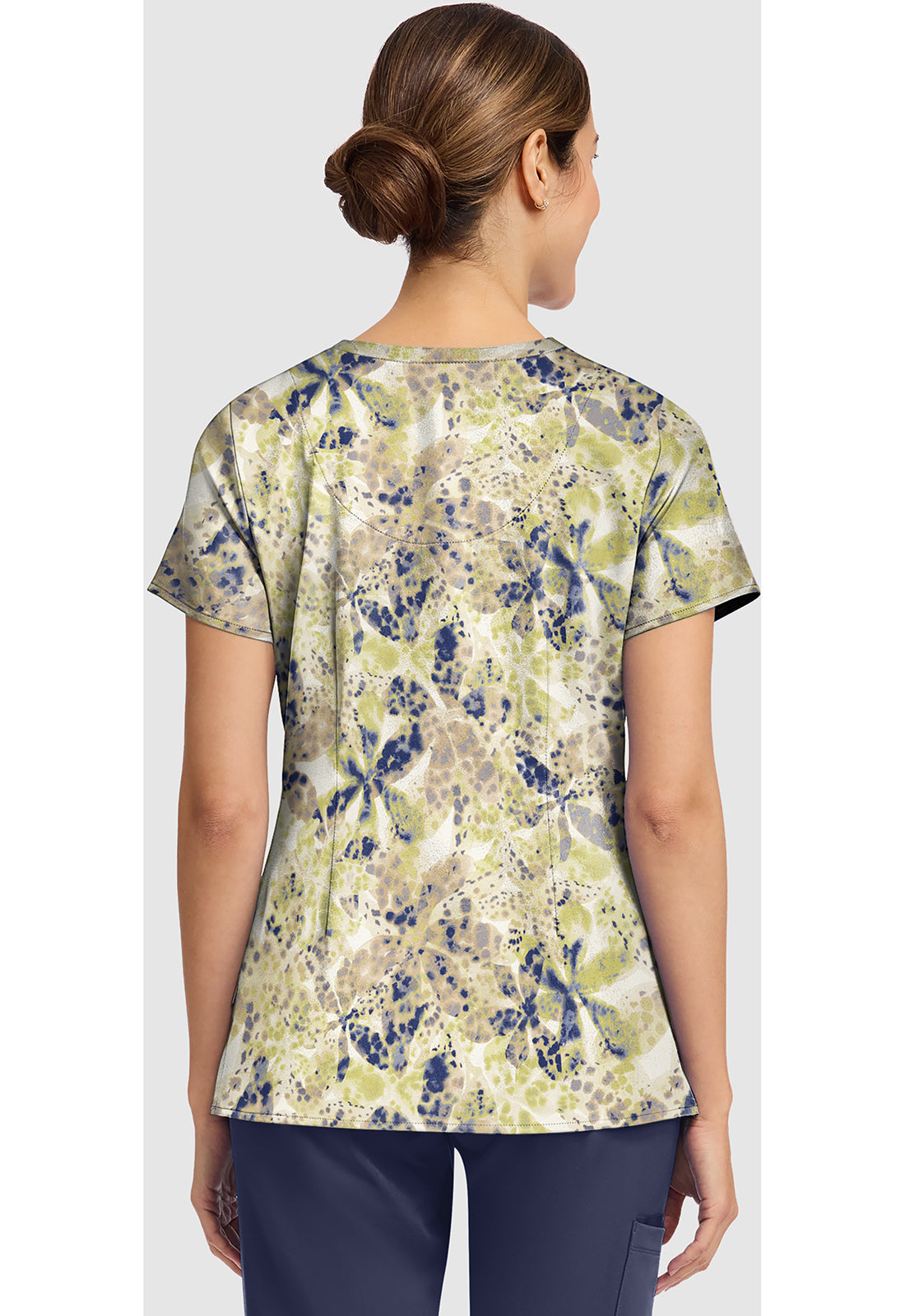 Prints HH910 Women's Amanda Scrub Top Orchid Rain