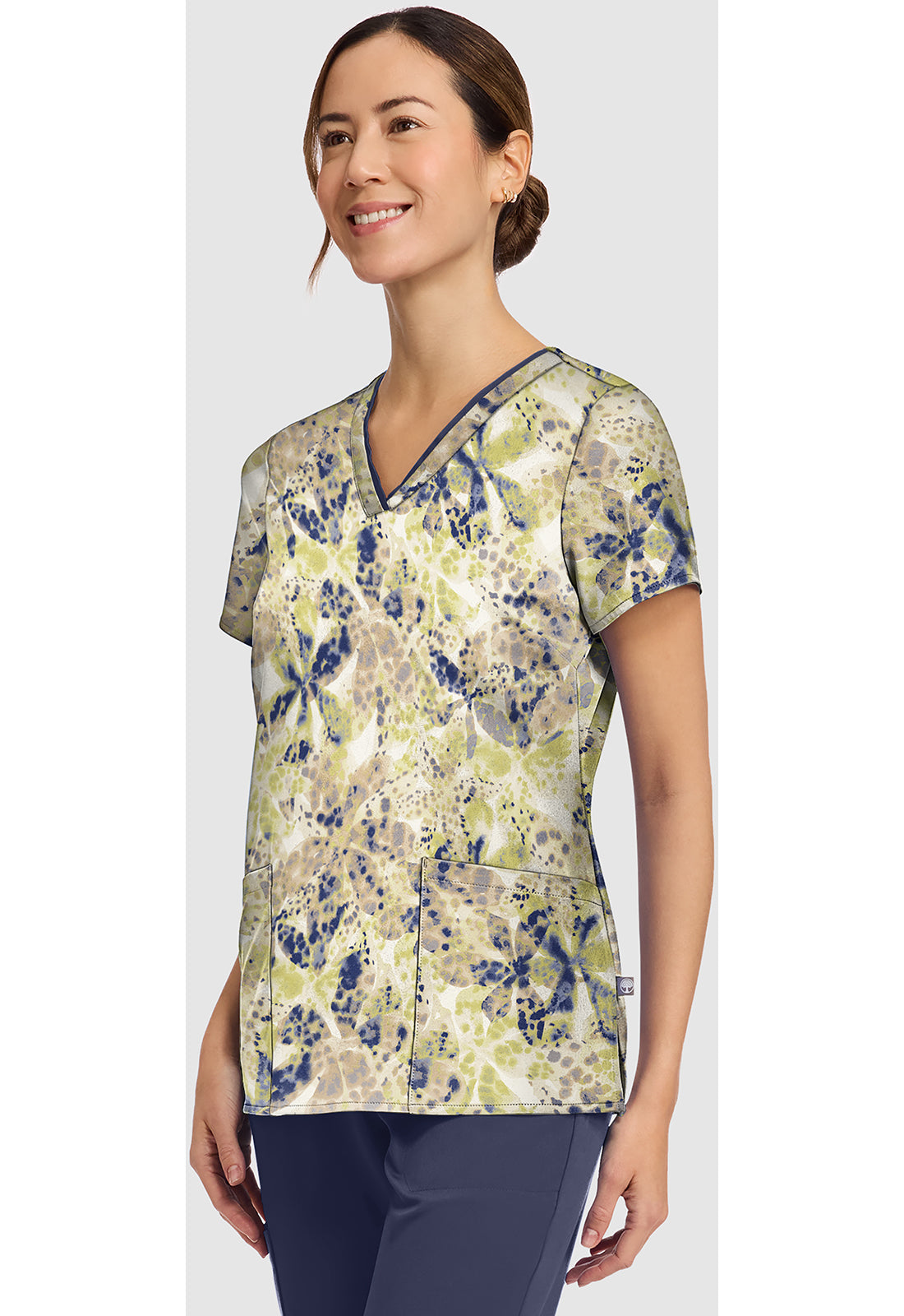 Prints HH910 Women's Amanda Scrub Top Orchid Rain
