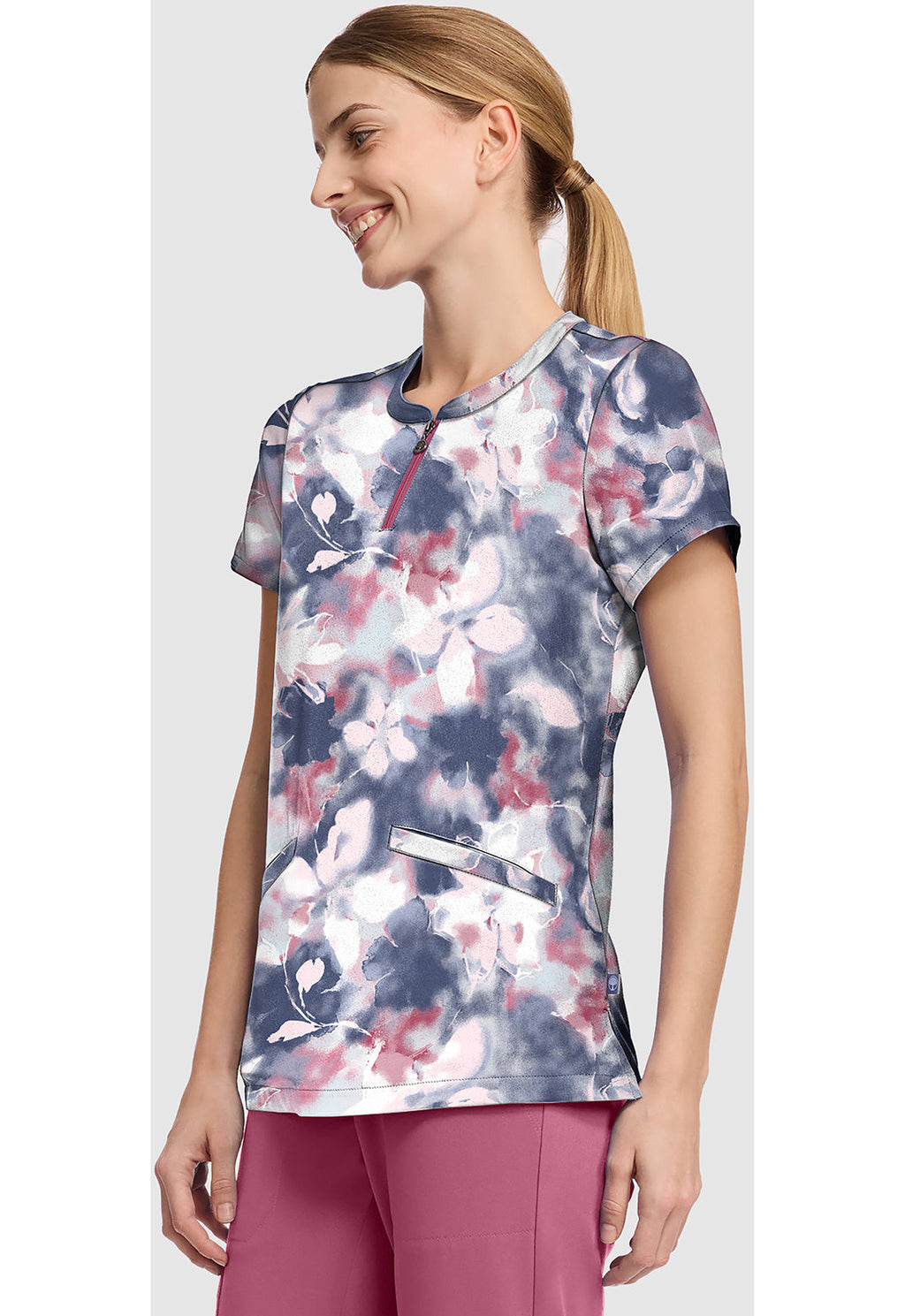 Prints HH911 Women's Ivy Scrub Top Tranquil Floral