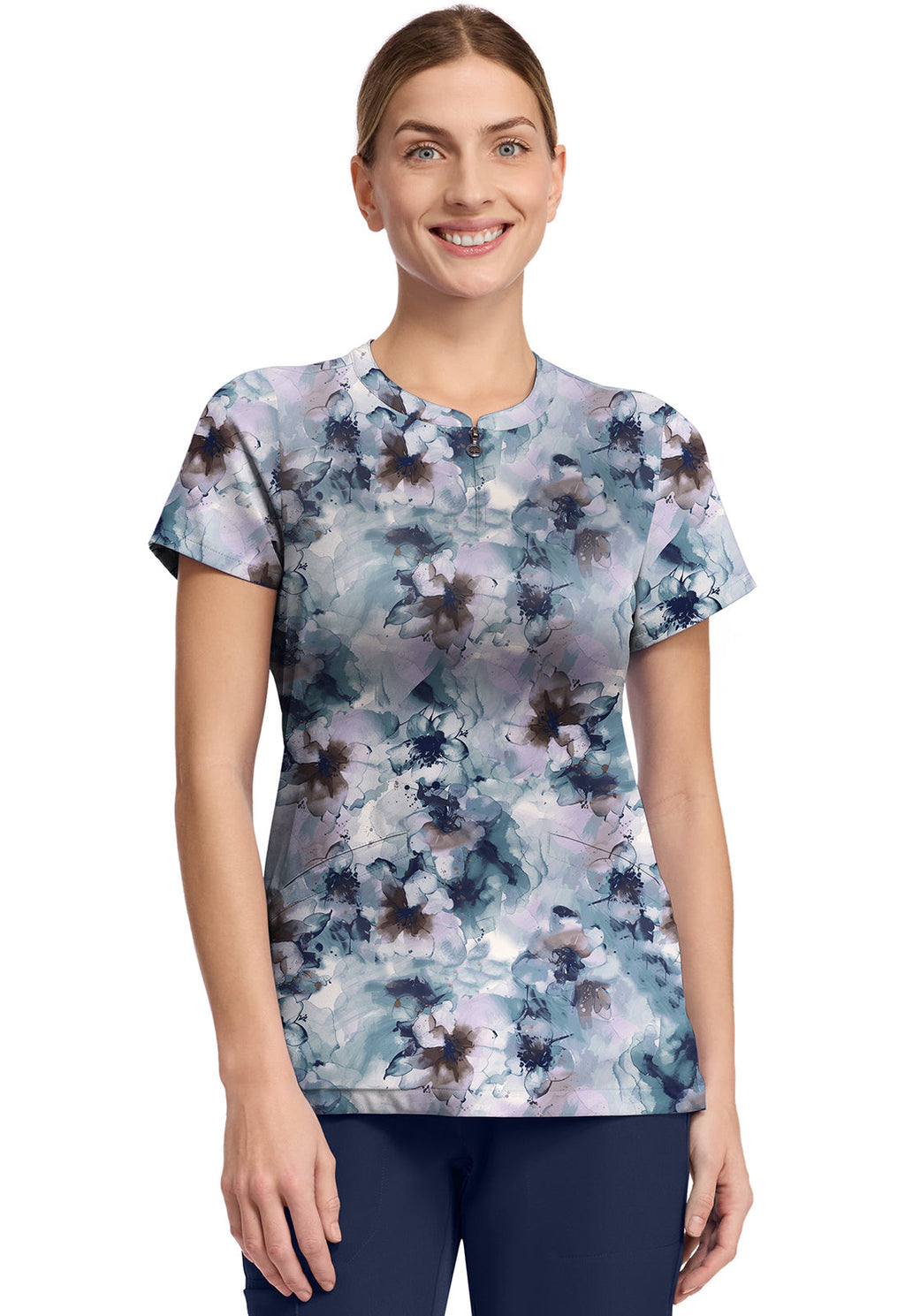 HH Prints HH911 Women's Ivy Scrub Top Underwater Blooms