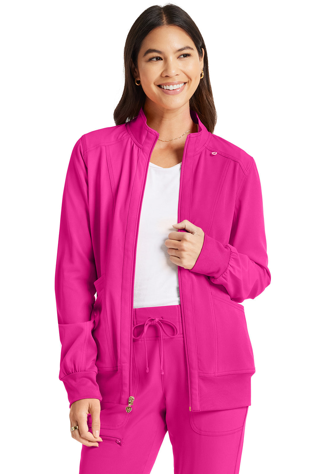 Break on Through HS347 Zip Front Jacket Flamingo