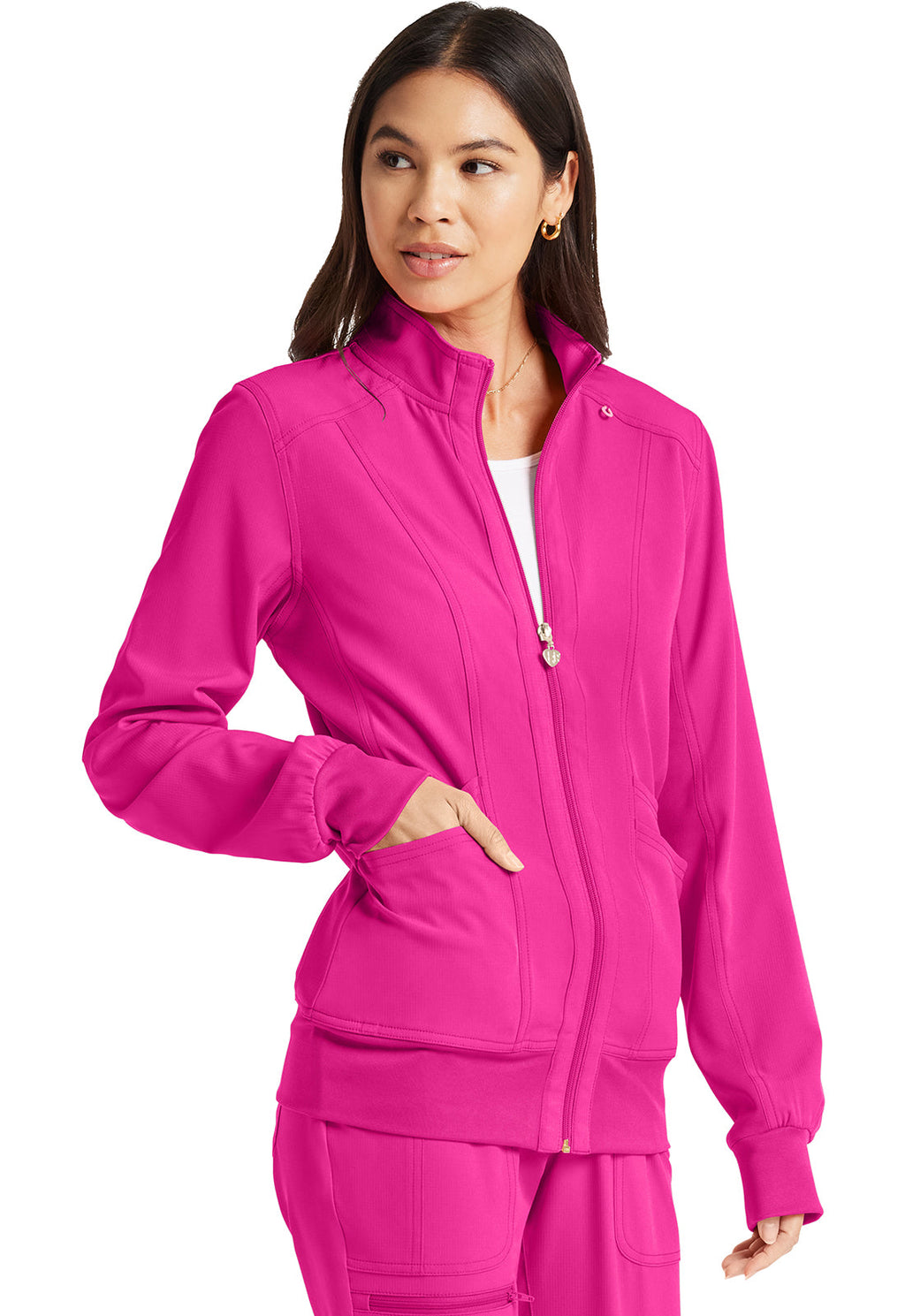 Break on Through HS347 Zip Front Jacket Flamingo