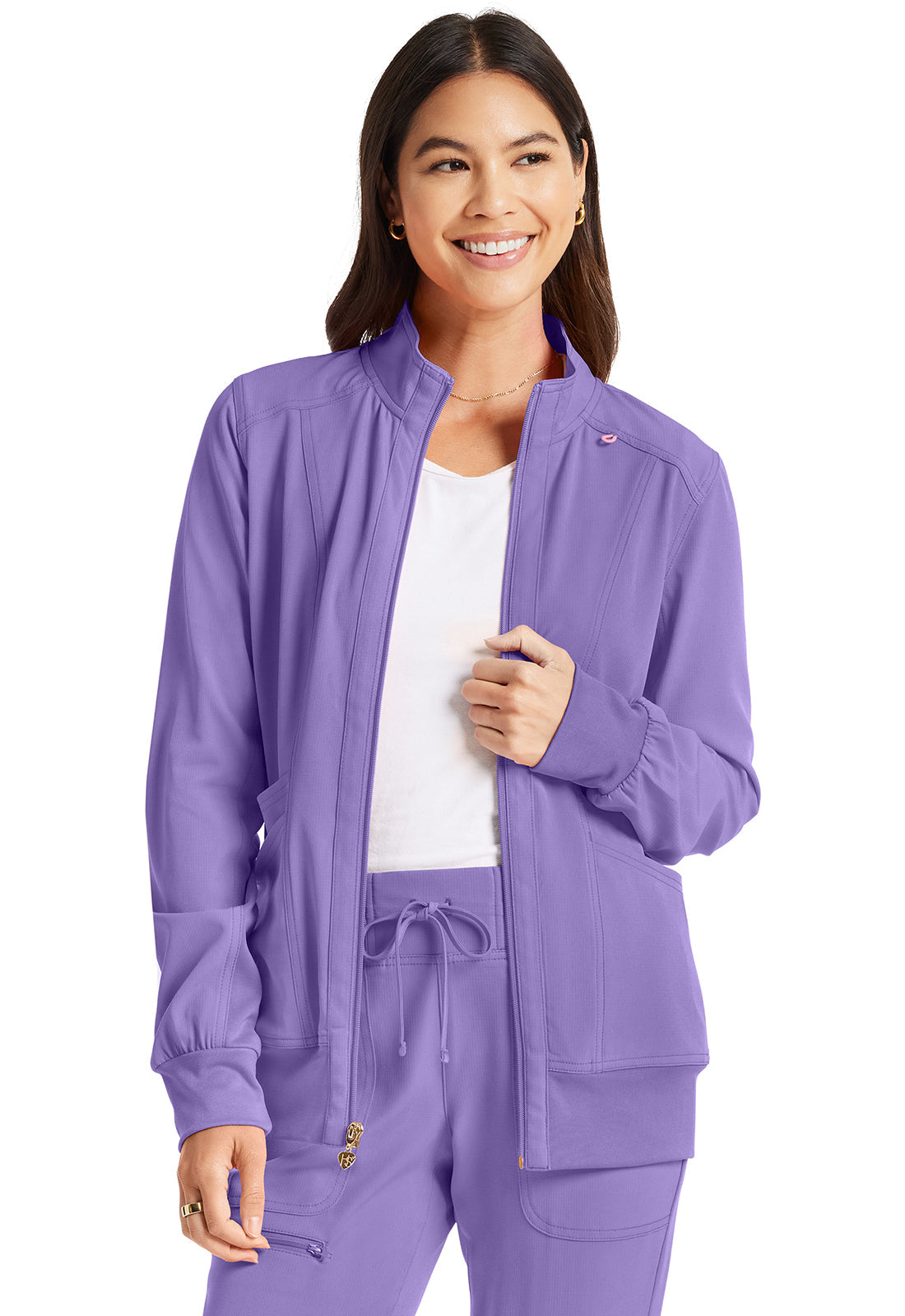 Break on Through HS347 Zip Front Jacket Lavender Sparkle