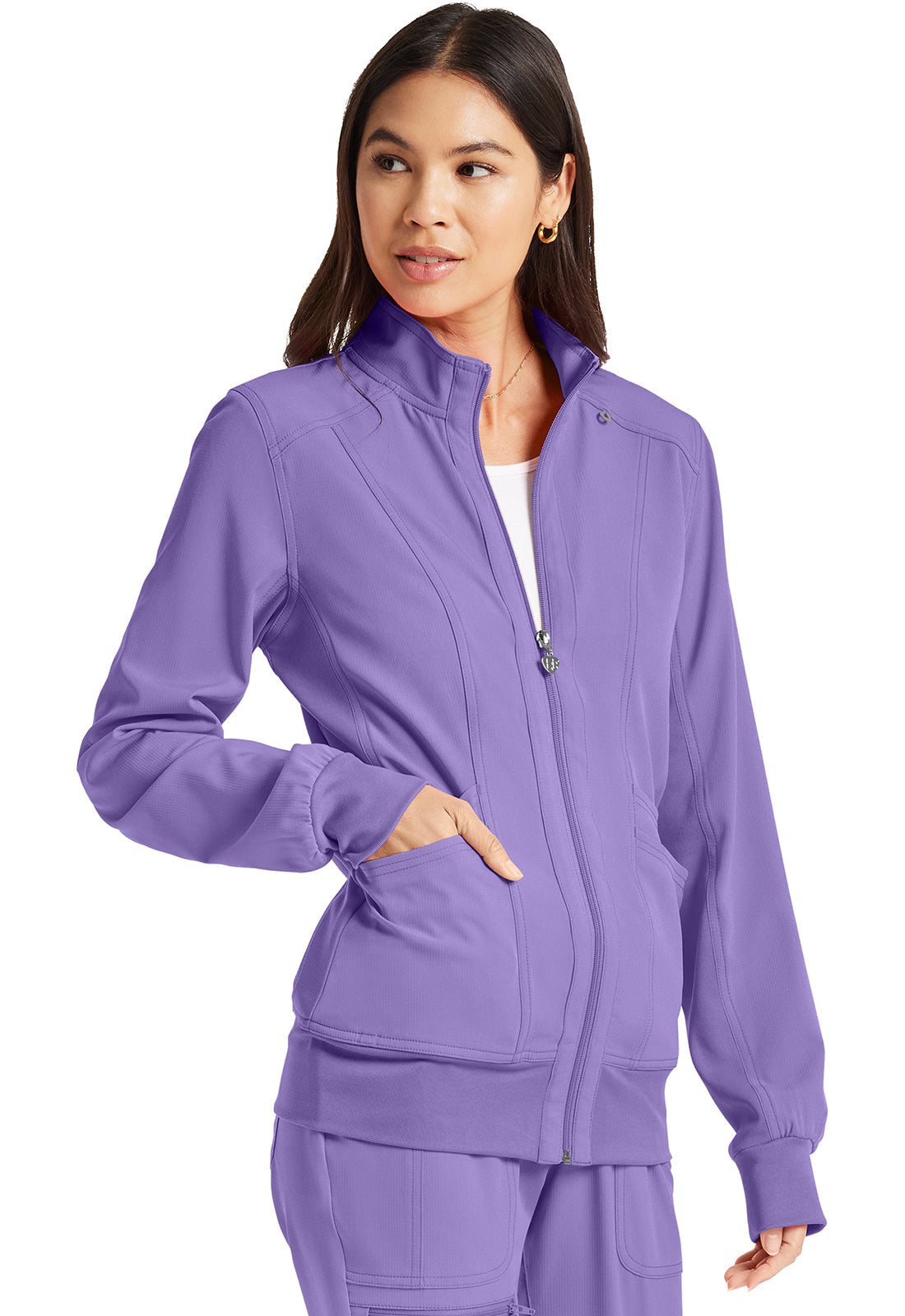 Break on Through HS347 Zip Front Jacket Lavender Sparkle